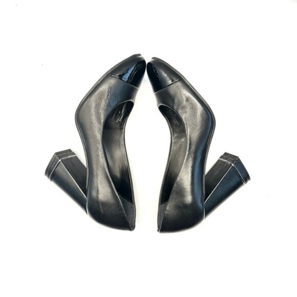 Tristan black leather patent cap to heels Sz 38 - Picture 5 of 12